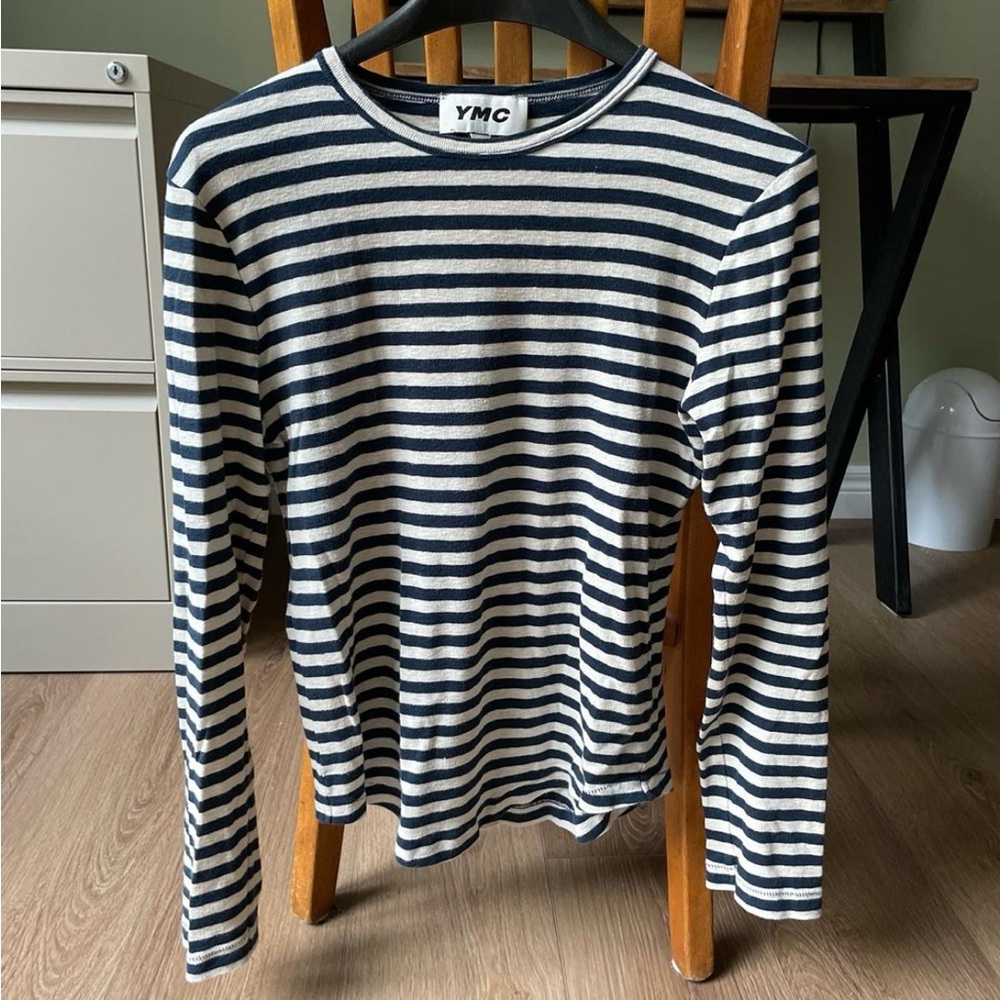 YMC striped cotton long sleeve